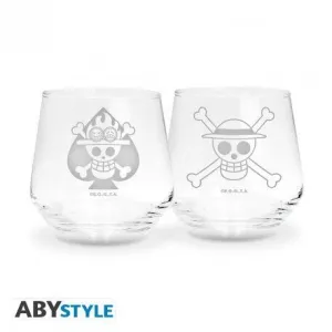 ONE PIECE JUEGO DE 2 VASOS LUFFY Y ACE