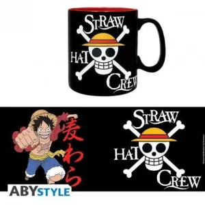 ONE PIECE TAZA 460ML LUFFY & SKULL