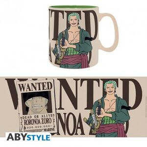 ONE PIECE TAZA 460ML ZORO Y WANTED