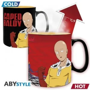 ONE PUNCH MAN TAZA SENSITIVA AL CALOR 460 ML SAITAMA Y GAROU