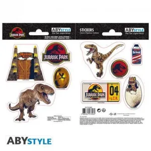 JURASSIC PARK PEGATINAS DINOSAURIOS 16X11CM