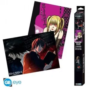 DEATH NOTE SET 2 POSTERS CHIBI L VS LIGHT & LISA 52X38