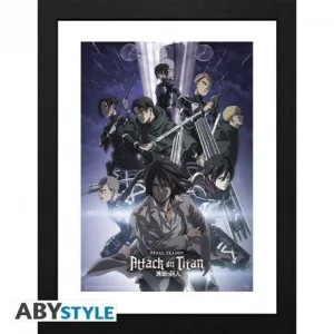 ATAQUE A LOS TITANES PÓSTER ENMARCADO SEASON 4 KEY ART 2