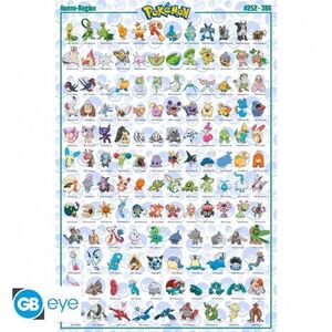 POSTER POKEMON HOENN POKEMON INGLES 95,1X61 CM