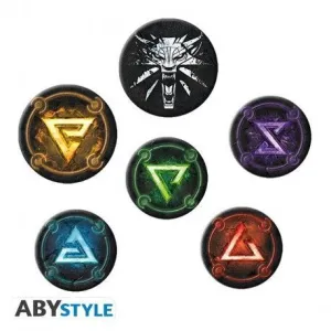 THE WITCHER PACK DE CHAPAS SIGNOS