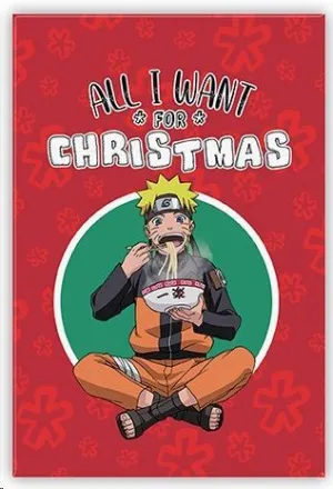 NARUTO SHIPPUDEN IMÁN ALL I WANT FOR CHRISTMAS