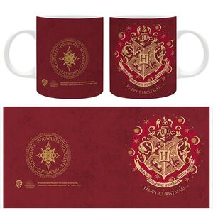 HARRY POTTER TAZA 320 ML X-MAS ROJO HOGWARTS