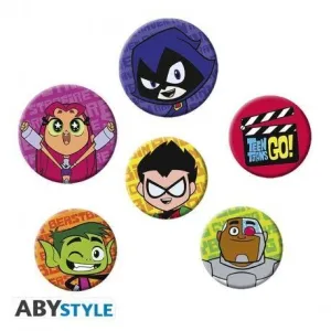 TEEN TITANS GO! PAQUETE DE CHAPAS TITANS