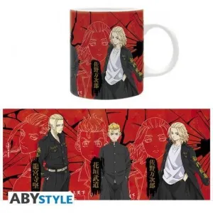 TOKYO REVENGERS TAZA 320 ML DRAKEN, TAKEMICHI Y MIKEY