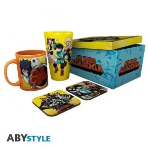 MY HERO ACADEMA PACK VASO XXL + TAZA + 2 POSAVASOS HEROES