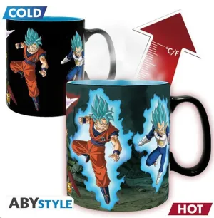 DRAGON BALL SUPER TAZA SENSITIVA AL CALOR 460 ML SAIYANS VS BLACK