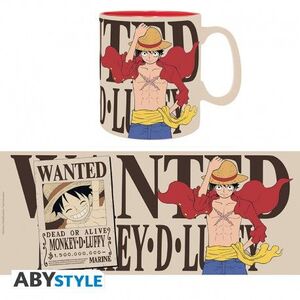ONE PIECE TAZA 460 ML LUFFY & WANTED