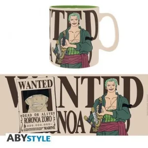 ONE PIECE TAZA 460 ML ZORO & WANTED