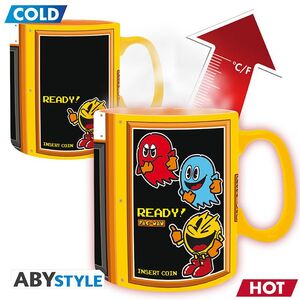 PAC-MAN TAZA SENSITIVA AL CALOR 460 ML ARCADE