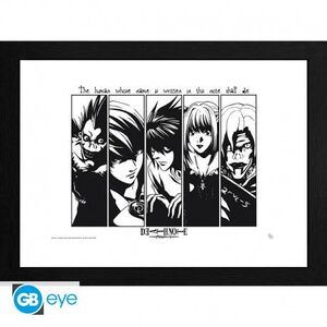 DEATH NOTE LAMINA ENMARCADA SOSPECHOSOS 30X40 CM