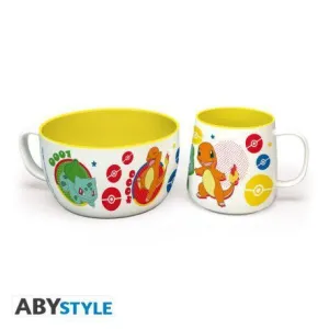 POKEMON SET DESAYUNO TAZA + BOL PIKACHU,BULBASAUR, CHARMANDER Y SQUIRTLE