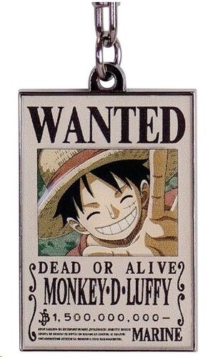 ONE PIECE-LLAVERO LUFFY X4 WANTED