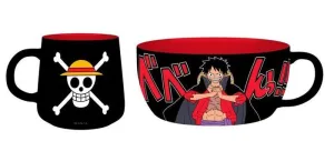 ONE PIECE SET DESAYUNO TAZA + BOL MONKEY D. LUFFY
