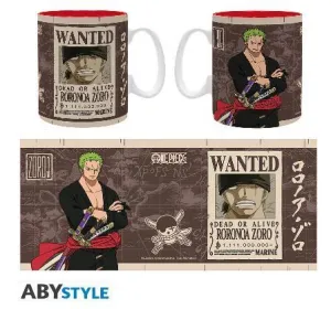 ONE PIECE TAZA 460 ML WANTED RORONOA ZORO