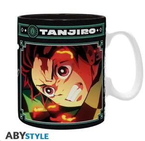 GUARDIANES DE LA NOCHE TAZA 460 ML TANJIRO NEGRO Y VERDE