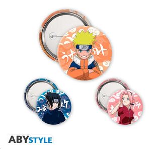 NARUTO PAQUETE DE CHAPAS NATURO,SASUKE & SAKURA