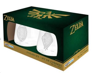 LA LEYENDA DE ZELDA JUEGO DE 2 VASOS ZELDA Y LINK EUROPA