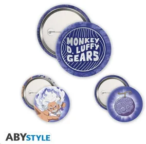 ONE PIECE PAQUETE DE CHAPAS LUFFY GEAR 5