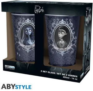 LA NOVIA CADÁVER SET 2 VASOS XXL 400 ML VICTOR & EMILY