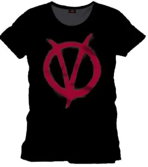 V DE VENDETTA CAMISETA NEGRA LOGO XL                                       