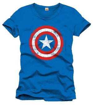 CAPITAN AMERICA CAMISETA AZUL SHIELD LOGO S                                