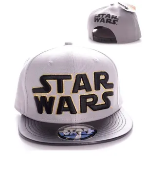 STAR WARS GORRA BLANCA VISERA GRIS LOGO CLÁSICO