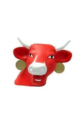 LA VACA QUE RIE ESTATUA ROJA RESINA 24 CM                                  