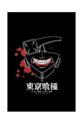 TOKYO GHOUL CAMISETA NEGRA CHICO MASCARA KANEKI T-XL                       