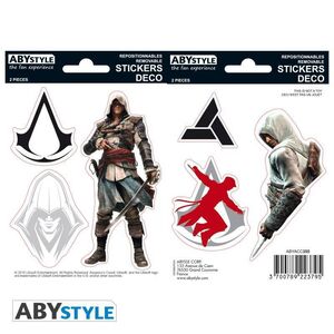 ASSASSIN'S CREED STICKERS 16 X 11 CM EDWARD / ALTAIR                       