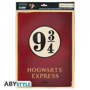 HARRY POTTER PLACA METAL PLATAFORMA 9 3/4 28X38 CM CON GANCHO              
