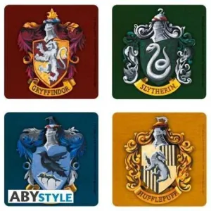 HARRY POTTER SET 4 POSAVASOS ESCUDO CASAS                                  