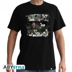 THE WALKING DEAD CAMISETA NEGRA CHICO GOOD BAD WALKERS XXL                 