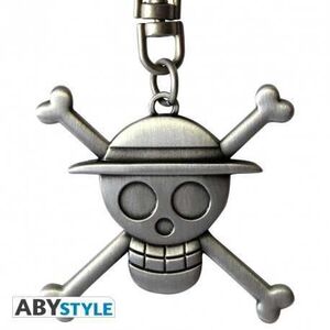 ONE PIECE LLAVERO METALICO 3D CRANEO LUFFY                                 