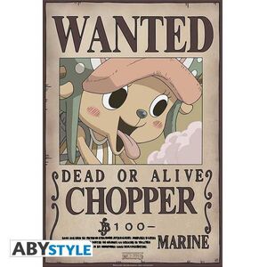 POSTER ONE PIECE WANTED CHOPPER NEW 52 X 38 CM                             