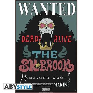 POSTER ONE PIECE WANTED BROOK NEW 52 X 38 CM                               