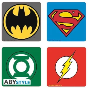 DC COMICS SET 4 POSAVASOS LOGOS DC COMICS SET 4 POSAVASOS LOGOS