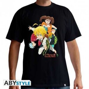 THE SEVEN DEADLY SINS CAMISETA NEGRA CHICO GROUPE T-M                      
