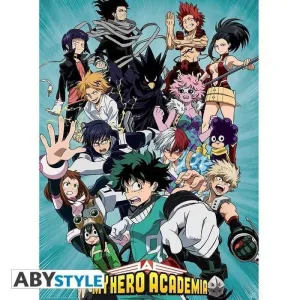 POSTER MY HERO ACADEMIA HEROES 52 X 38 CM                                  