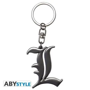 DEATH NOTE LLAVERO METAL 3D SIMBOLO L                                      
