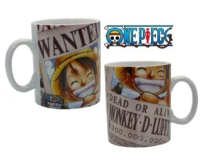 ONE PIECE TAZA GRAN FORMATO 460ML - LUFFY WANTED                           