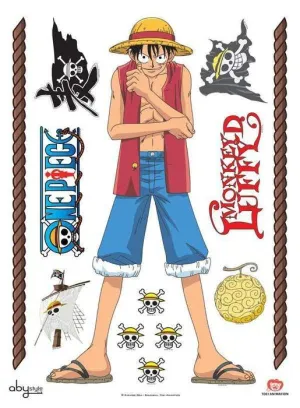 ONE PIECE STICKERS DE PARED LUFFY                                          