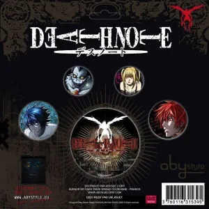 DEATH NOTE CHAPAS PACK PERSONAJES (SET DE 5)                               