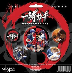 SALDO - IKKI TOUSEN CHAPAS PACK GIRLS IN ACTION 1 (SET DE 5)                       