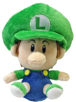 SUPER MARIO BROS MINI PELUCHE BABY LUIGI 13CM                              