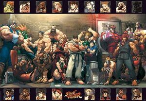 POSTER STREET FIGHTER GRUPO 98X68CM                                        